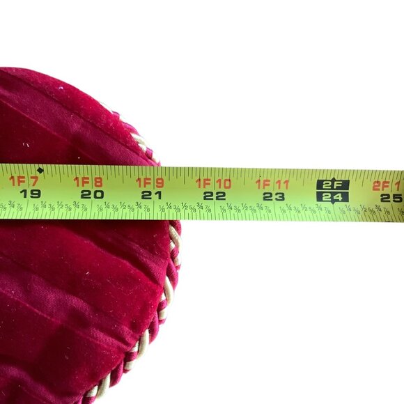 Vintage Victorian Velvet & Satin Christmas Stocking With Tassels & Braided Trim - Picture 5 of 5